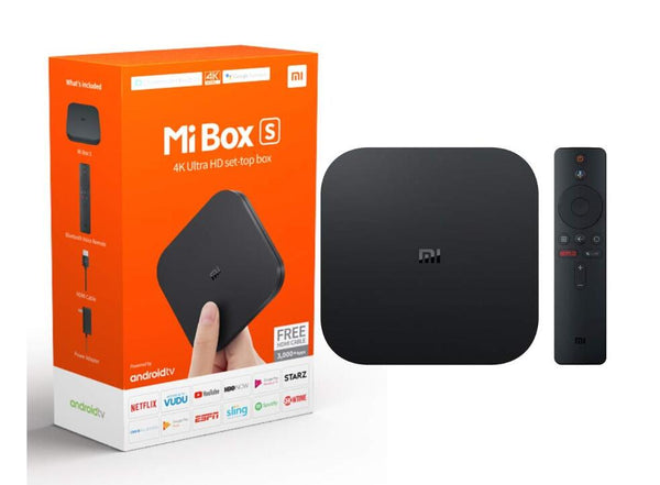 Mi Box S Xiaomi Original - 4K Ultra HD Android TV with Google Voice Assistant & Direct Netflix Remote Streaming Media Player US Plug